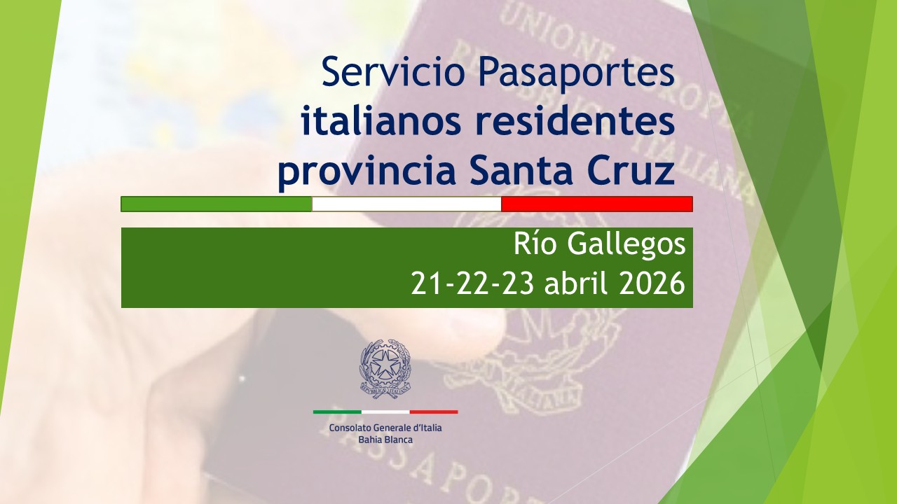 grafica PASSAPORTI RIO GALLEGOS aprile 2026 sp